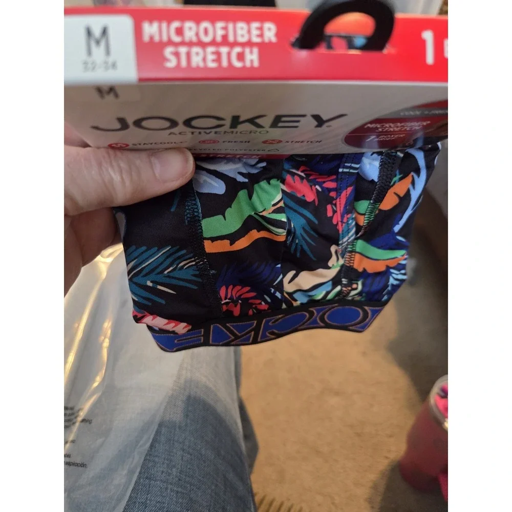 Jockey Men's Active Microfiber Stretch Boxer‎ Briefs Forest Size Medium